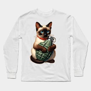 Cat and Grenade Long Sleeve T-Shirt